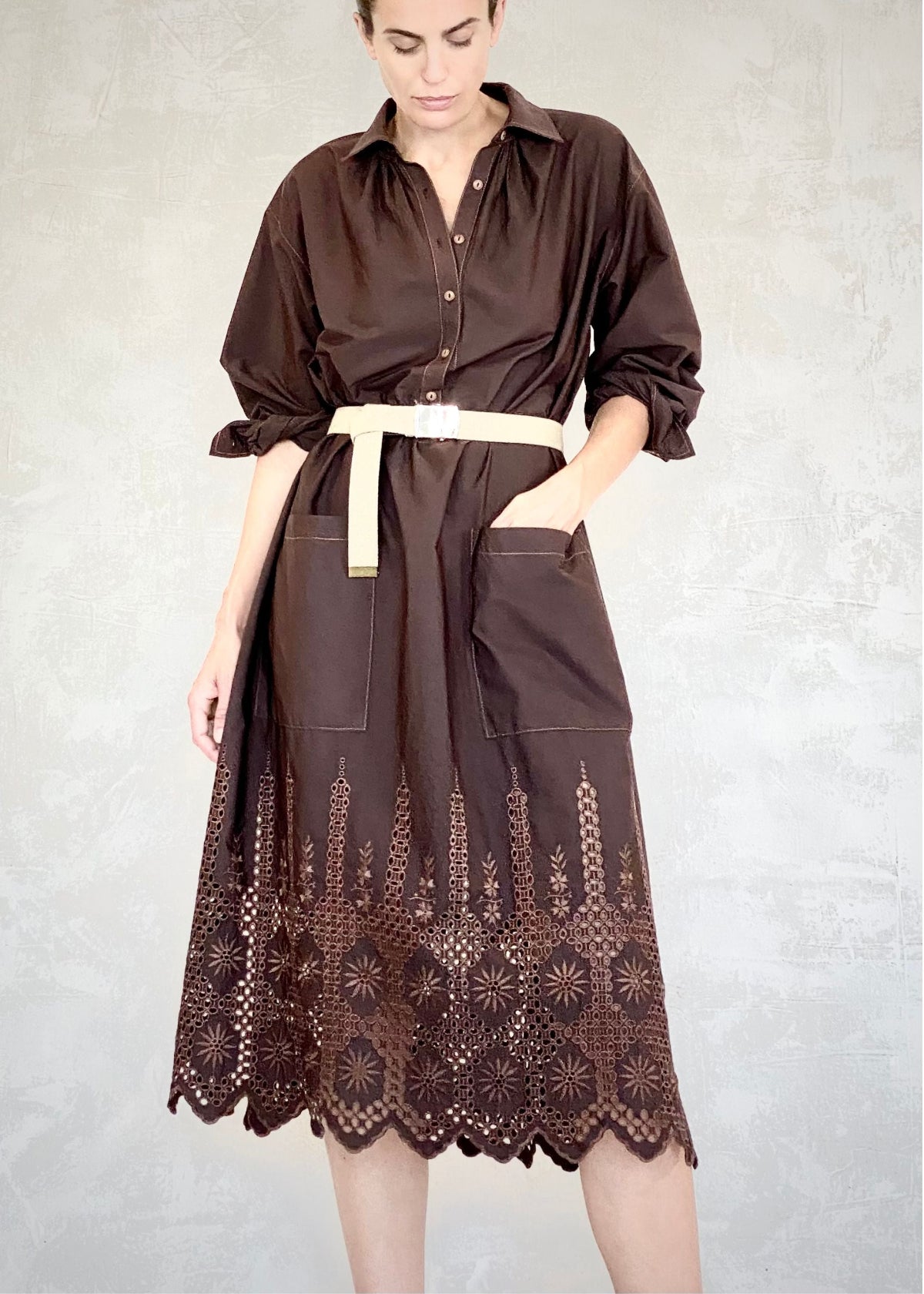 Eyelet Poplin Agnes Dress