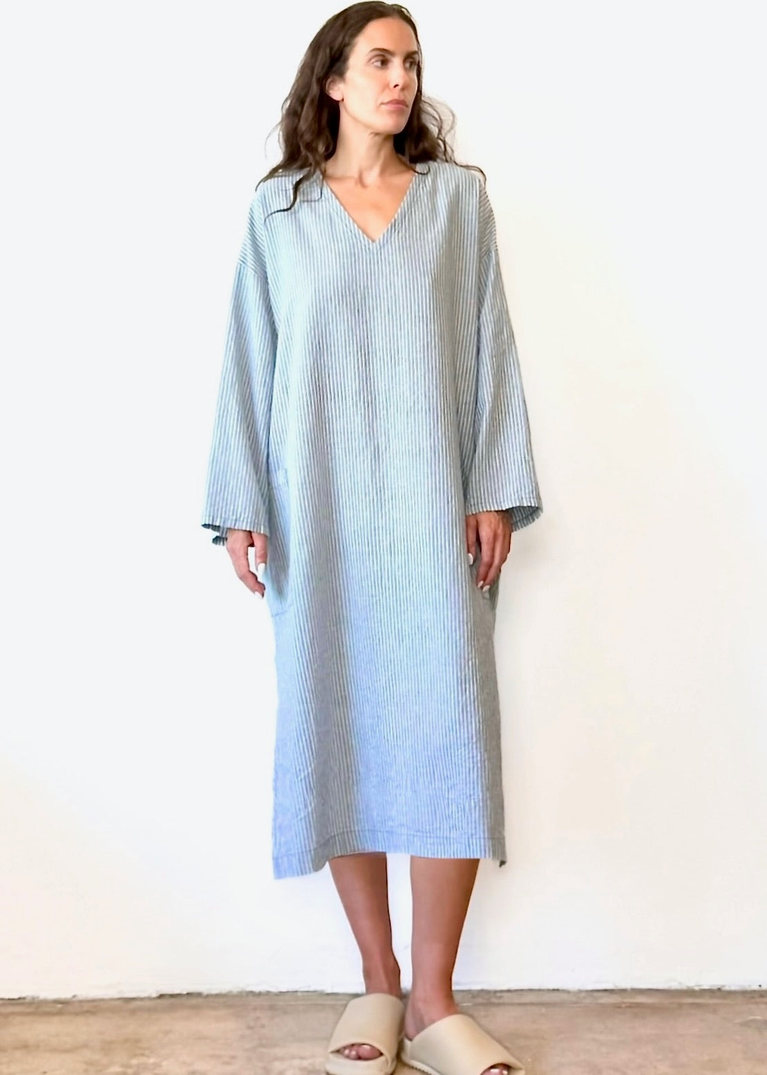 Striped Cotton Lanatus Dress S/M