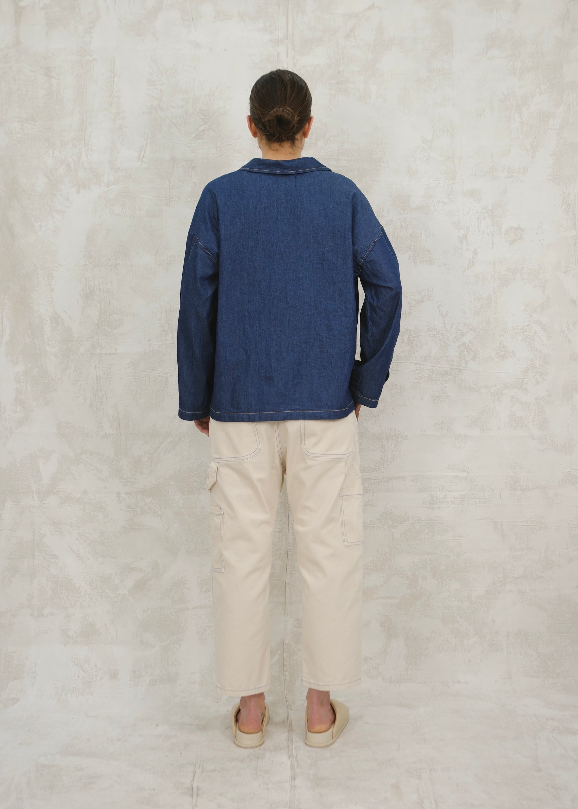 denim popover top back