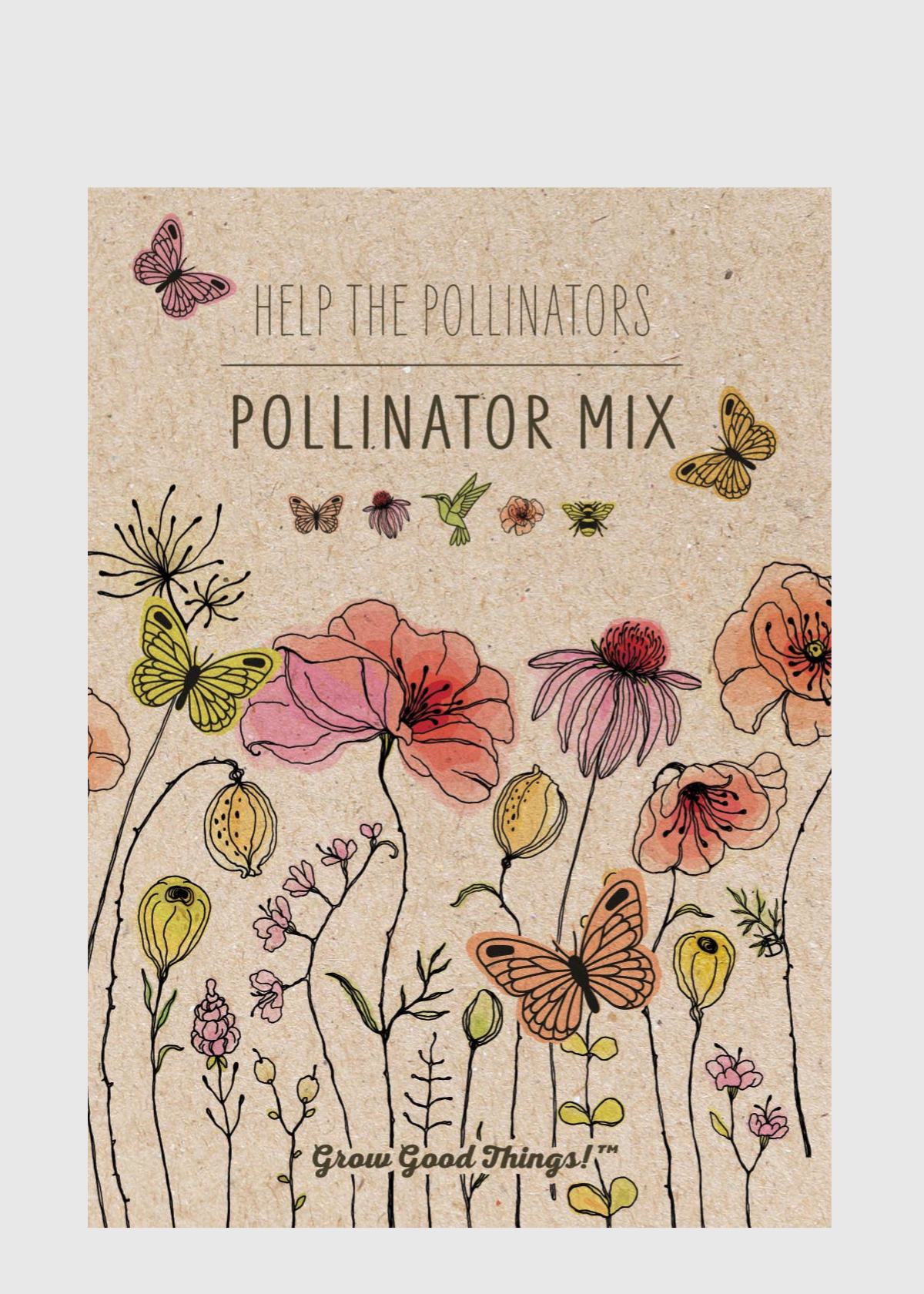 pollinator wildflower seed Pollinator Butterfly - Wildflower Mix Seed Packets