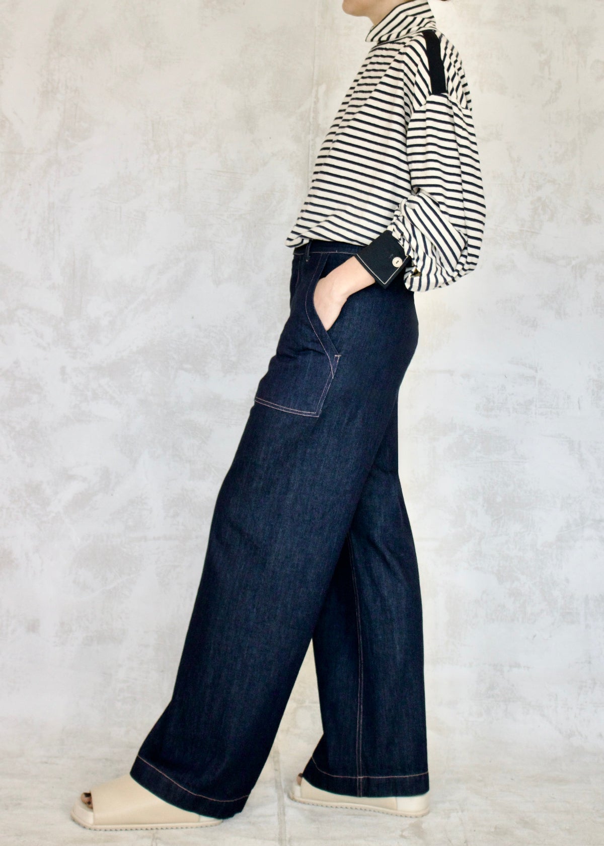 Indigo Denim Deck Pant side