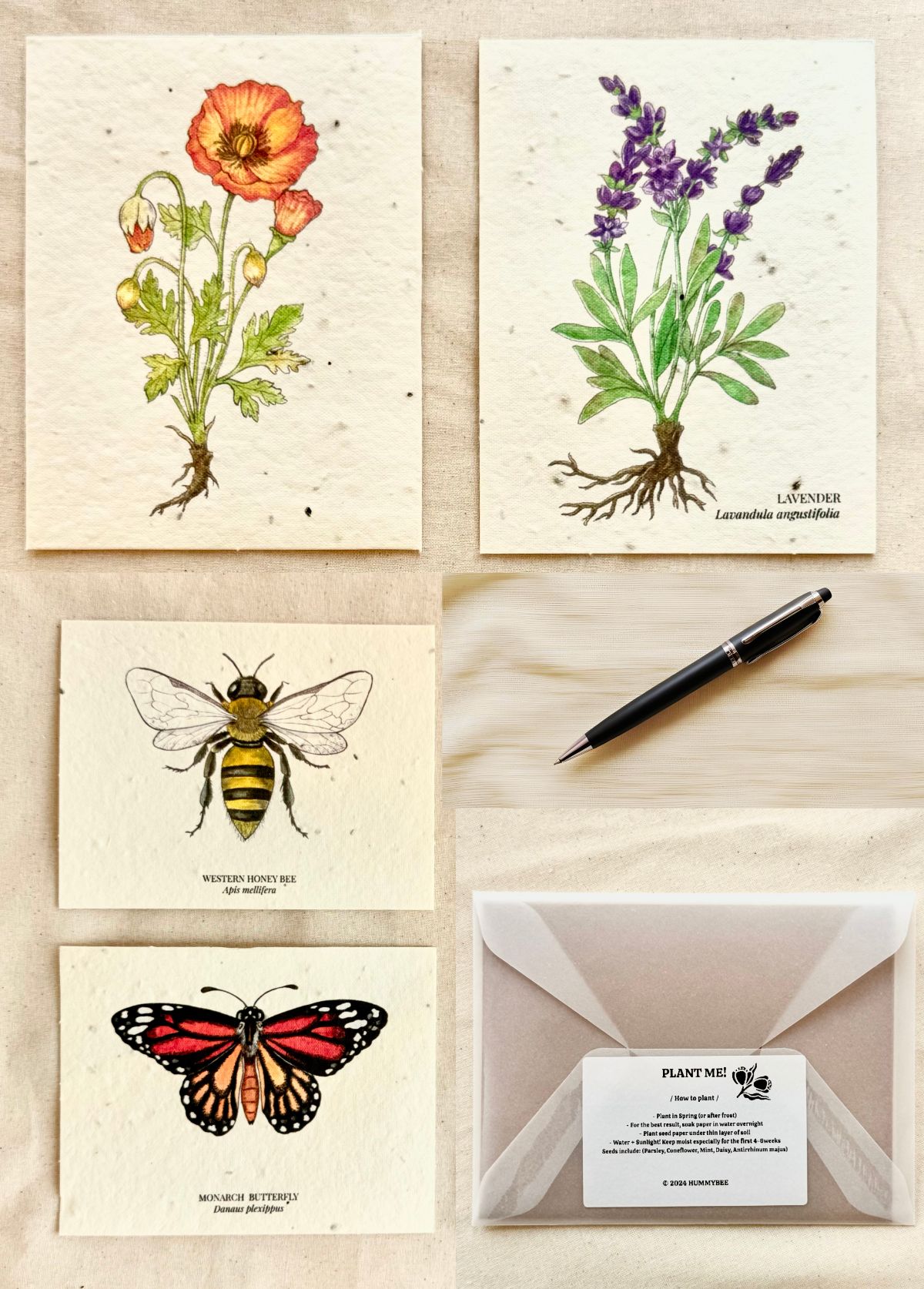 4 plantable cards