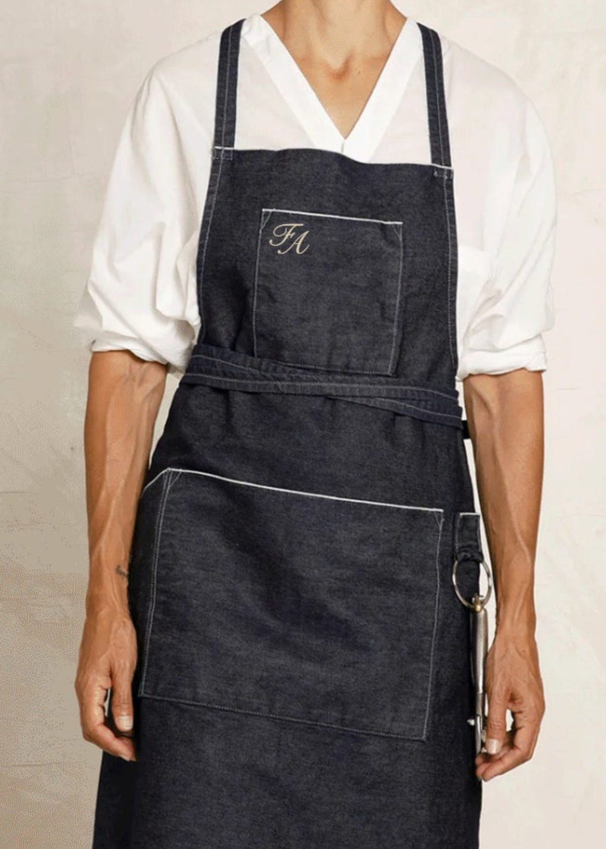 Apron with monogram
