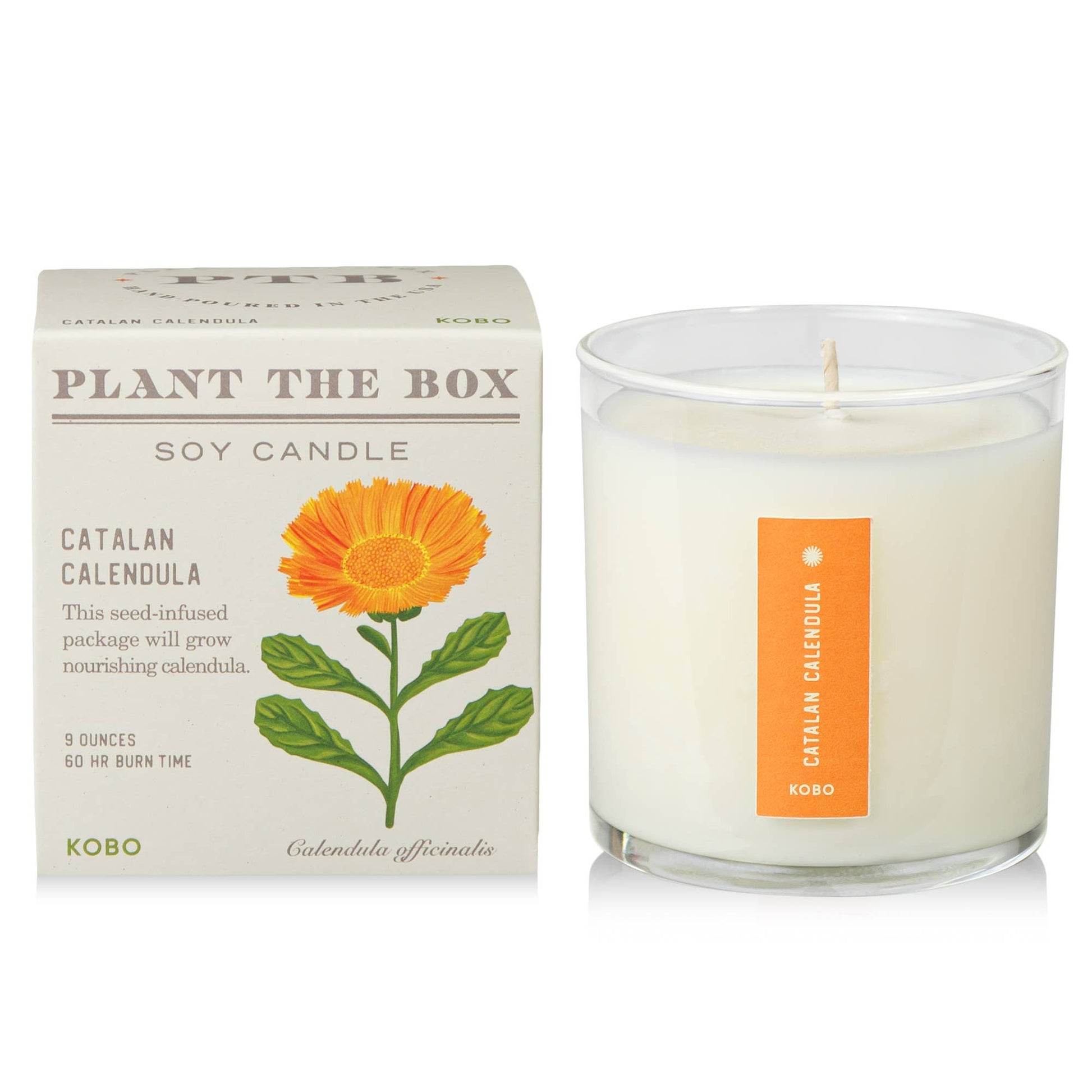 Catalan calendula candle with package