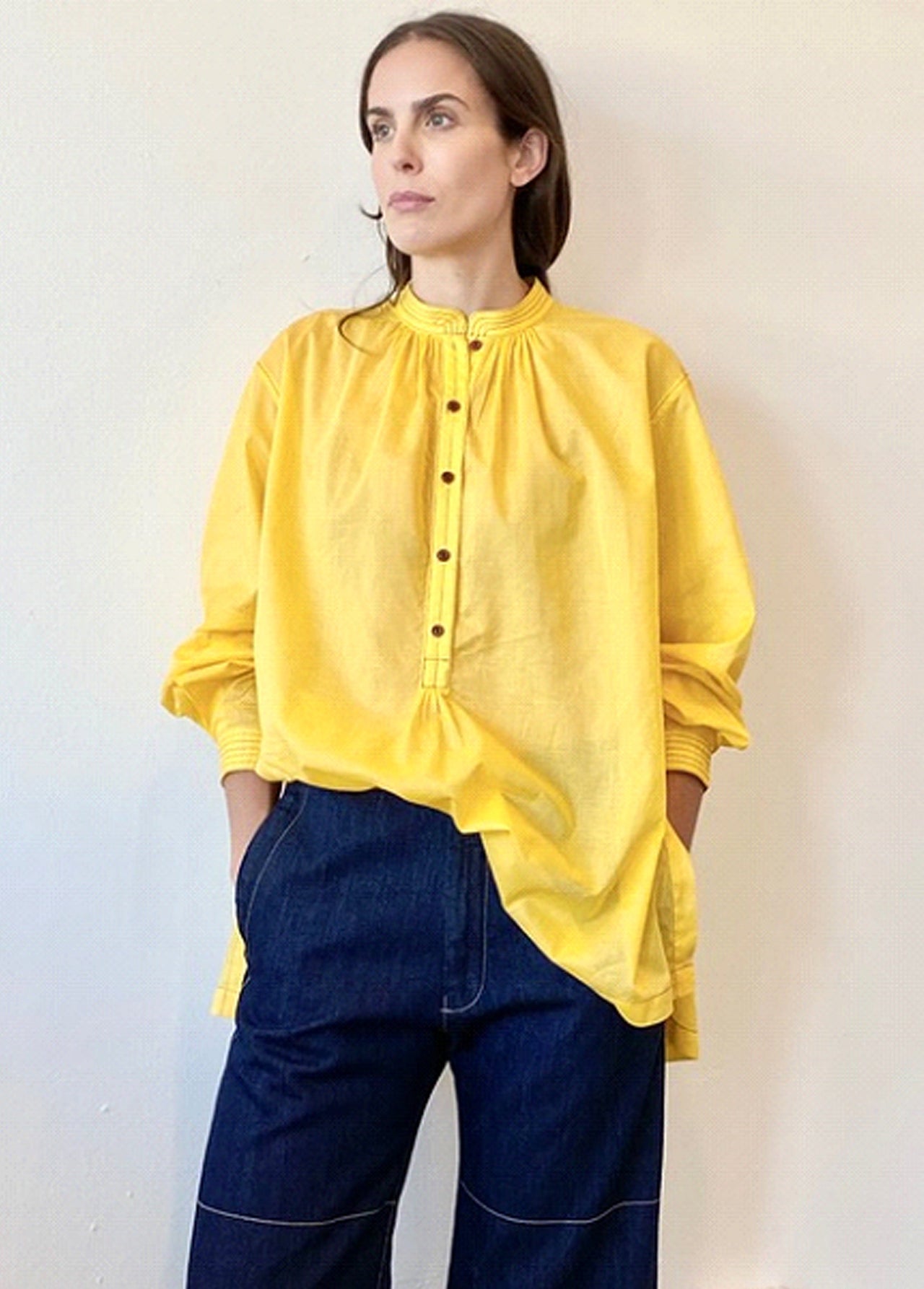 Cotton Agnes Top Dandelion