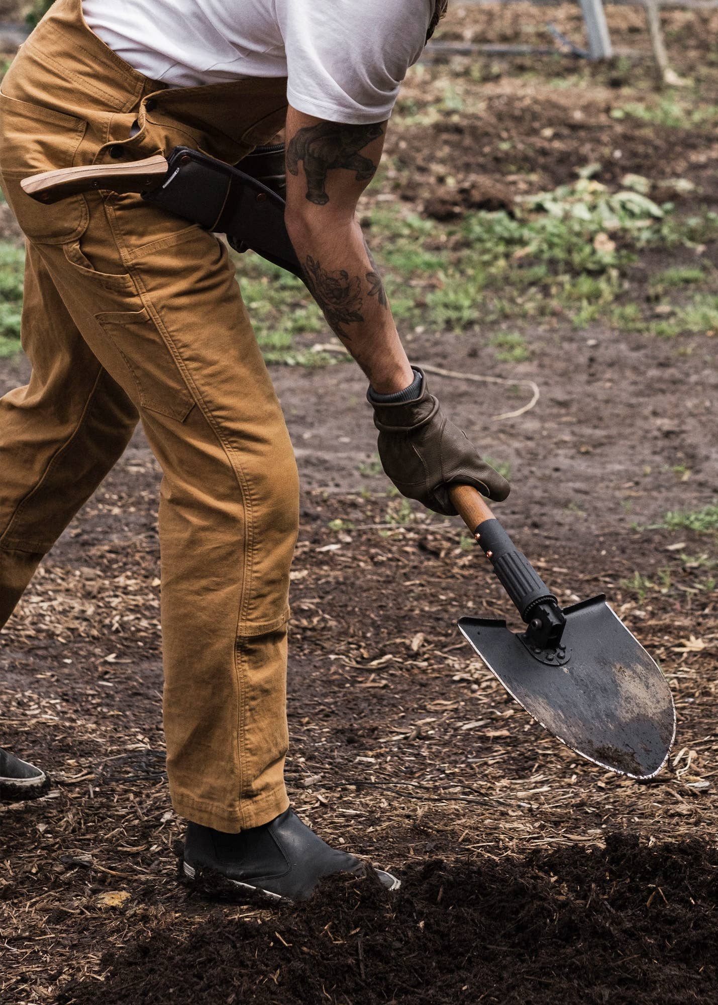 lifestyle shovel being used
