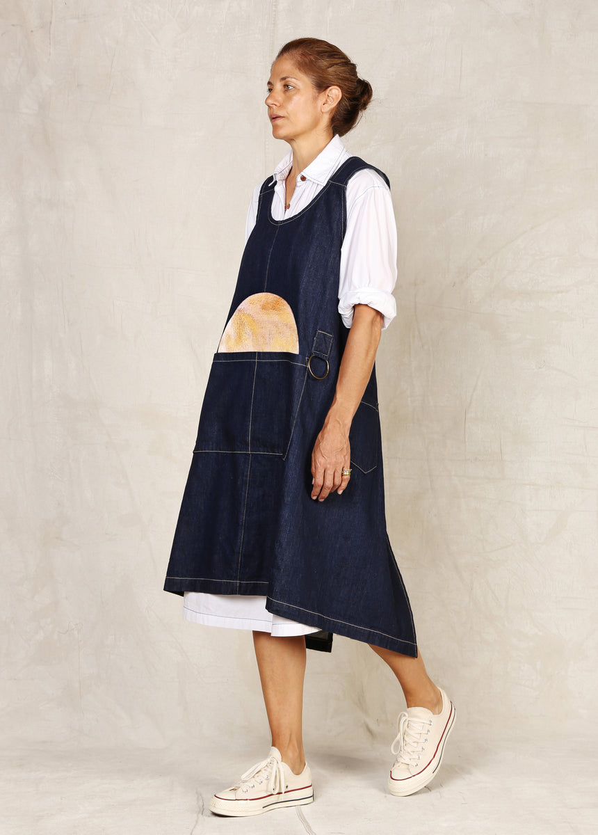 Farm Apron Dress / Indigo Denim — tove | sustainable fashion
