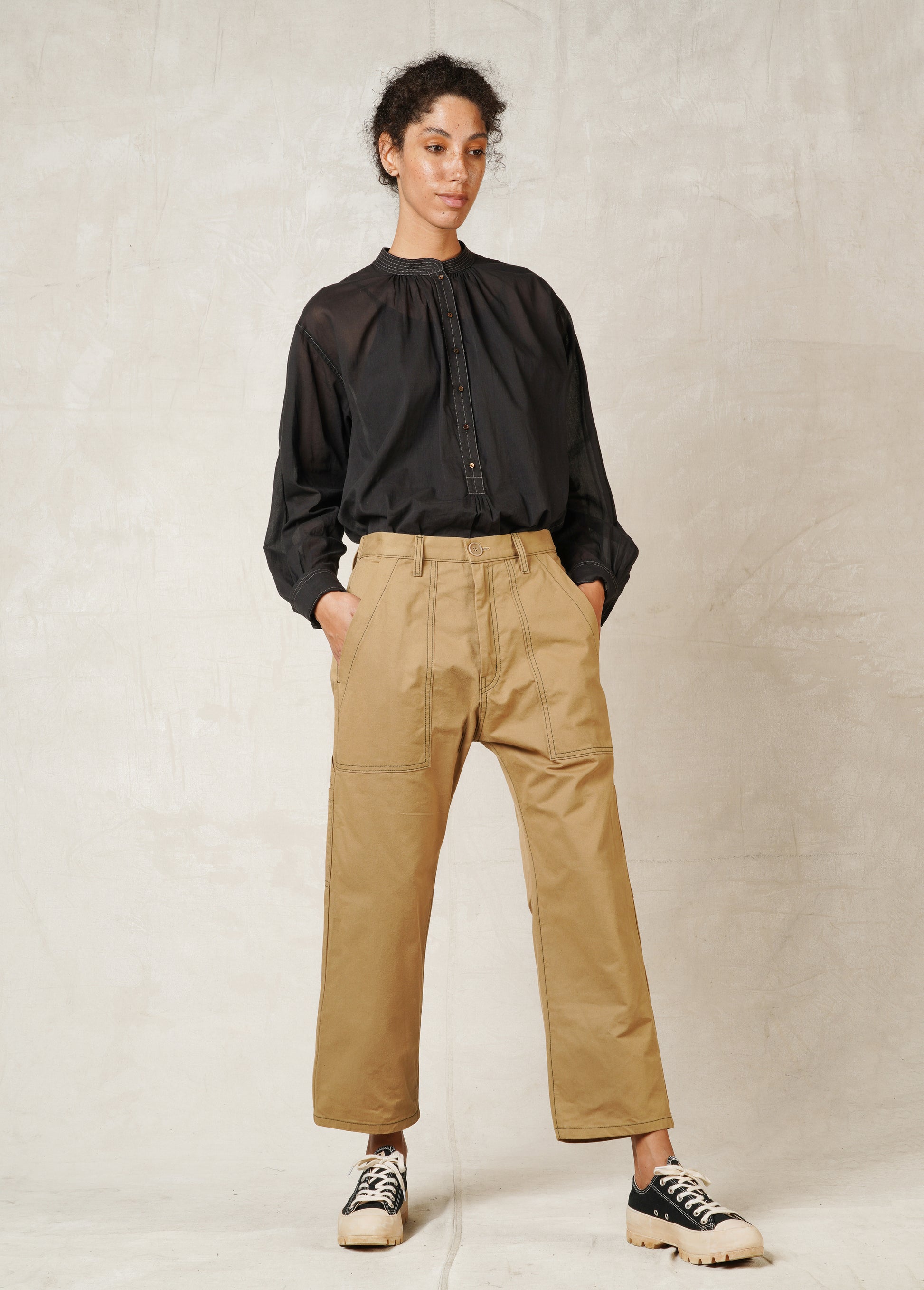Makers pant walnut front