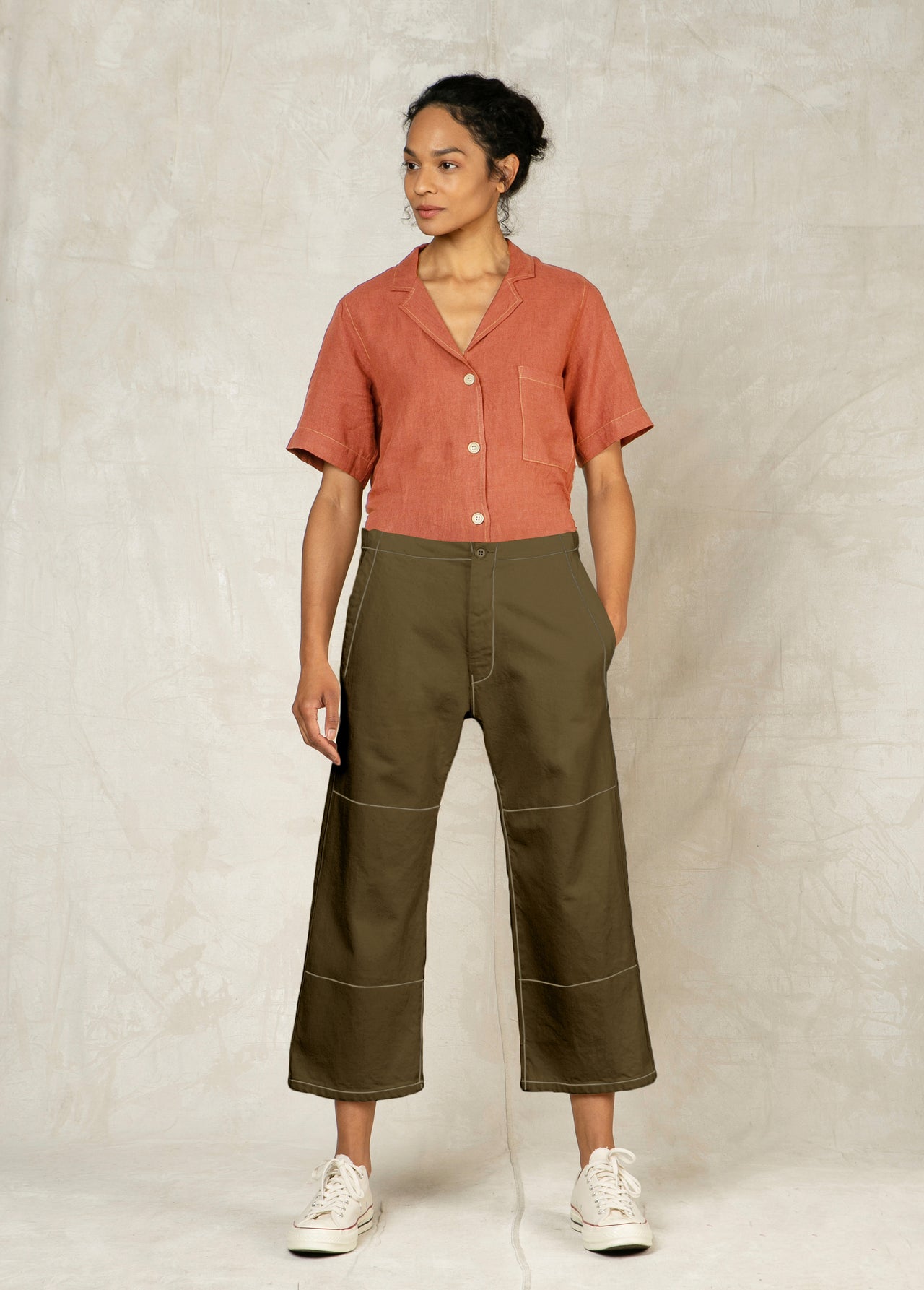 Cotton Twill Artist's Pant quarter view