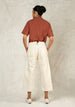 oat color oat colored cropped pant with stitching back view 