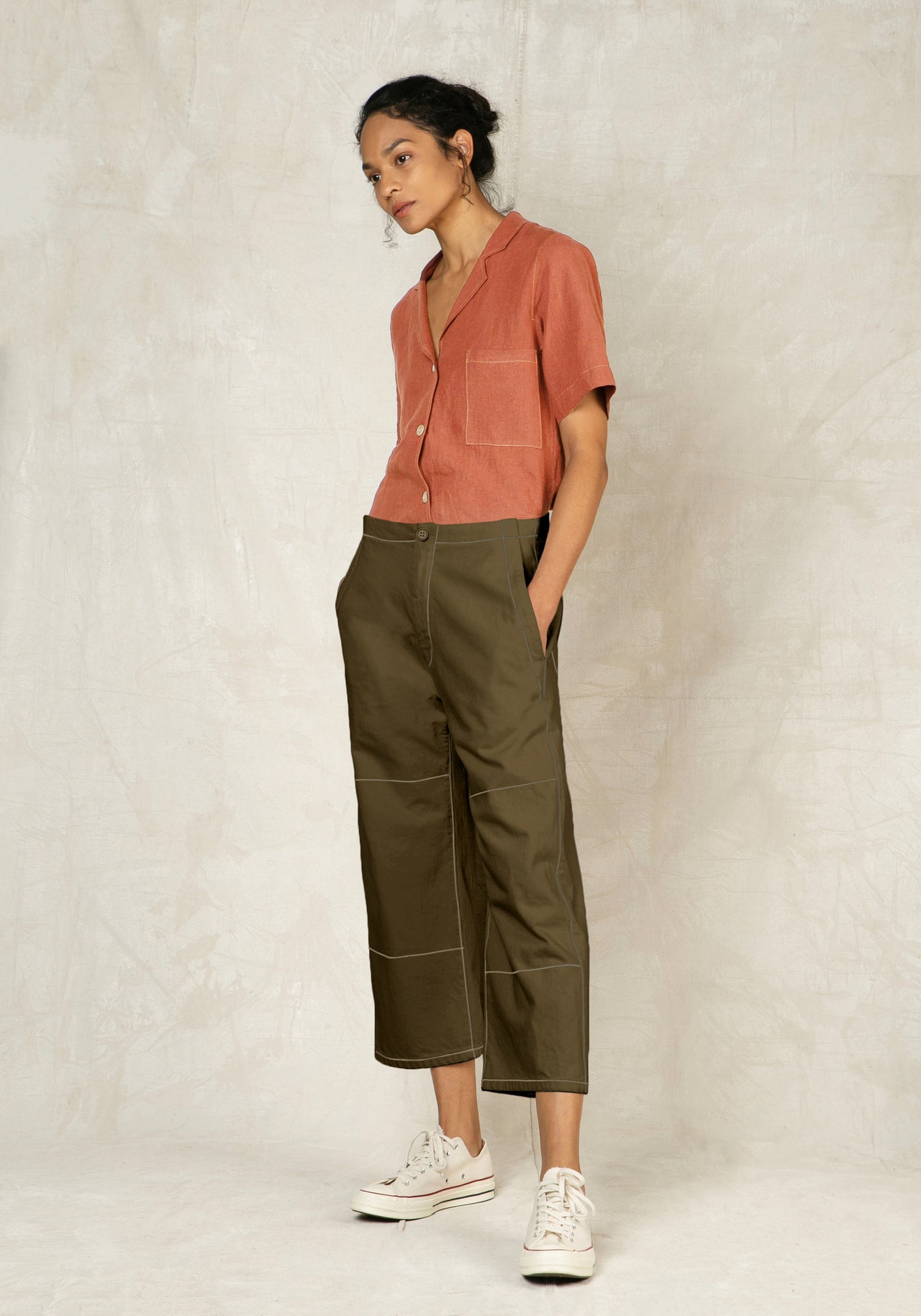 Cotton Twill Artist's Pant quarter view