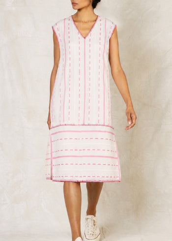 Striped Cotton Sheath Dress