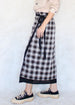 Plaid Reversible Wrap Skirt