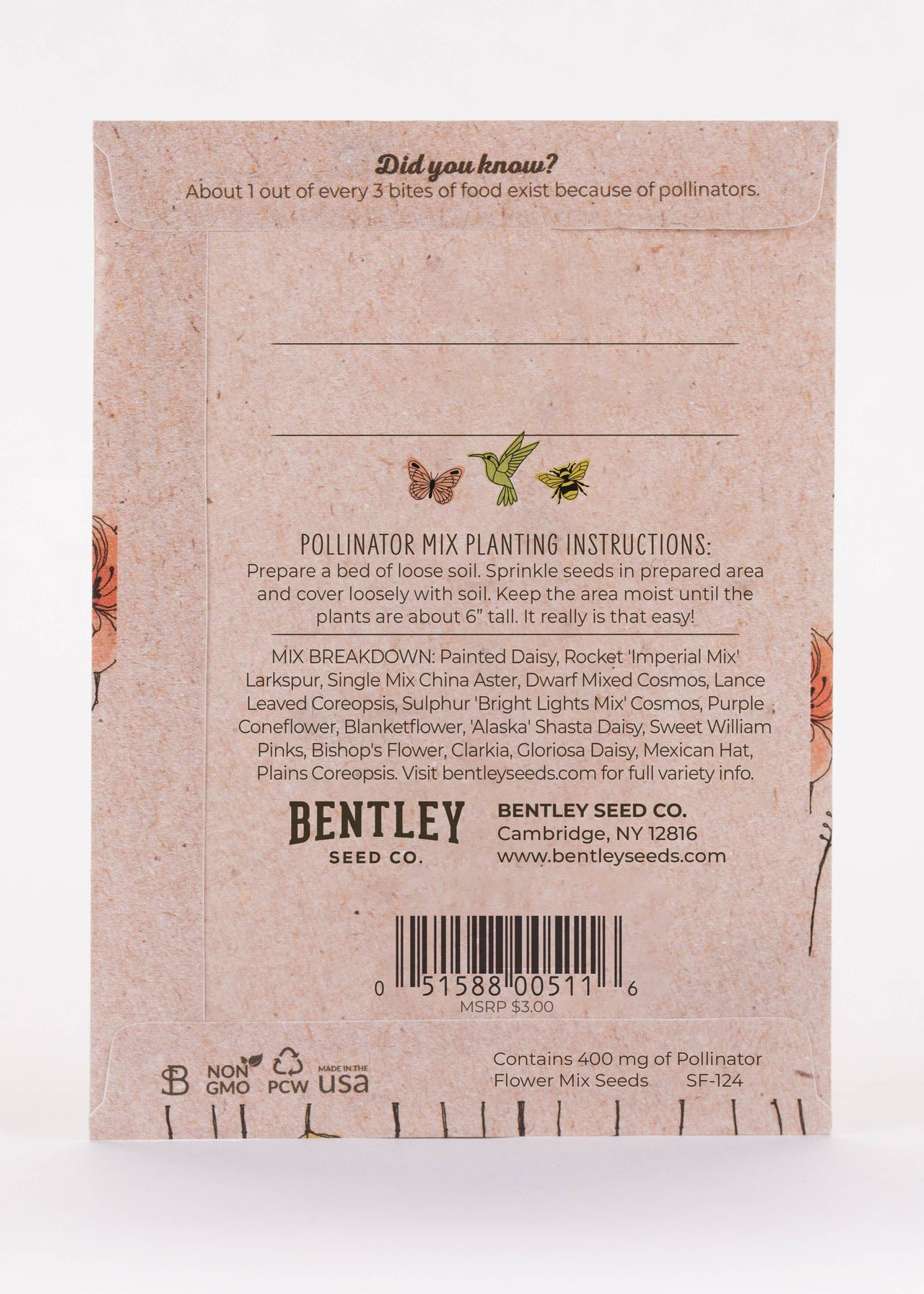 Pollinator Butterfly - Wildflower Mix Seed Packets