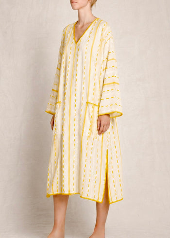 Striped Cotton Poet Caftan