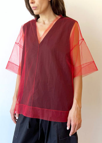 Short Sleeve Tulle Tee