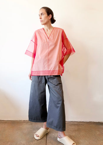 Short Sleeve Tulle Tee