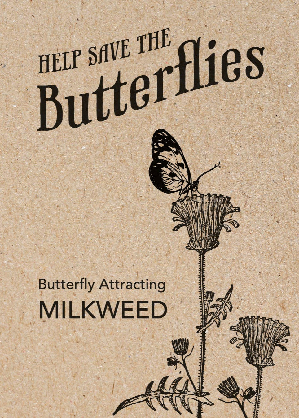 save the butterflies seeds package