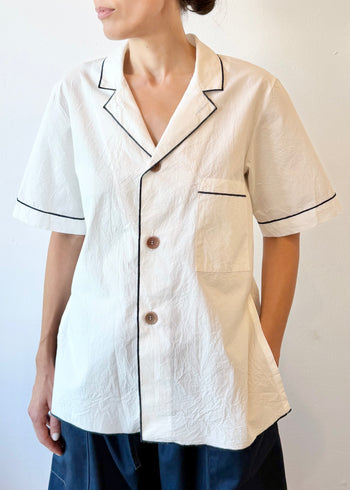 Cotton Poplin Artemisia Edge Stitch Shirt