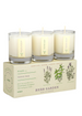 candle trio on the package box