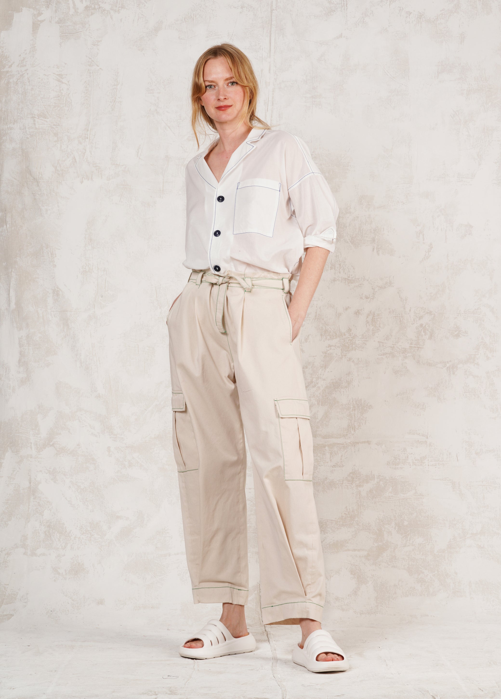 twill dress pants women Hawes & Curtis Navy Wide Leg With Side Adjusters | Wool | Plain Imported and available in various sizes Women's Petite - Straight Ankle