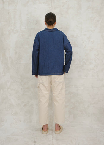 denim popover top back