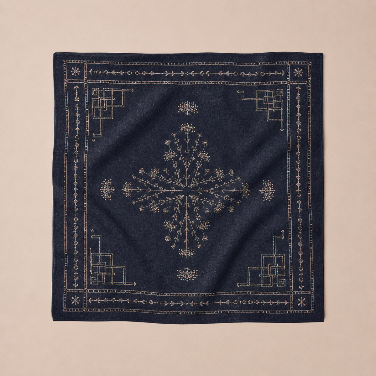 The Divine Deco Denim Napkin Set of 4