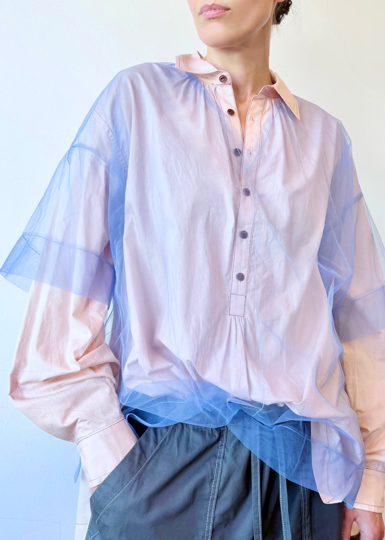 Short Sleeve Tulle Tee