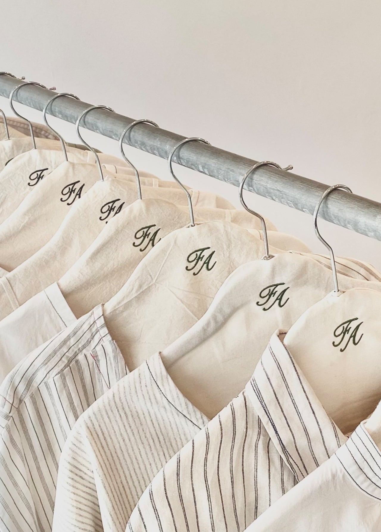 Custom Hand Embroidered Hanger Covers Set of 24