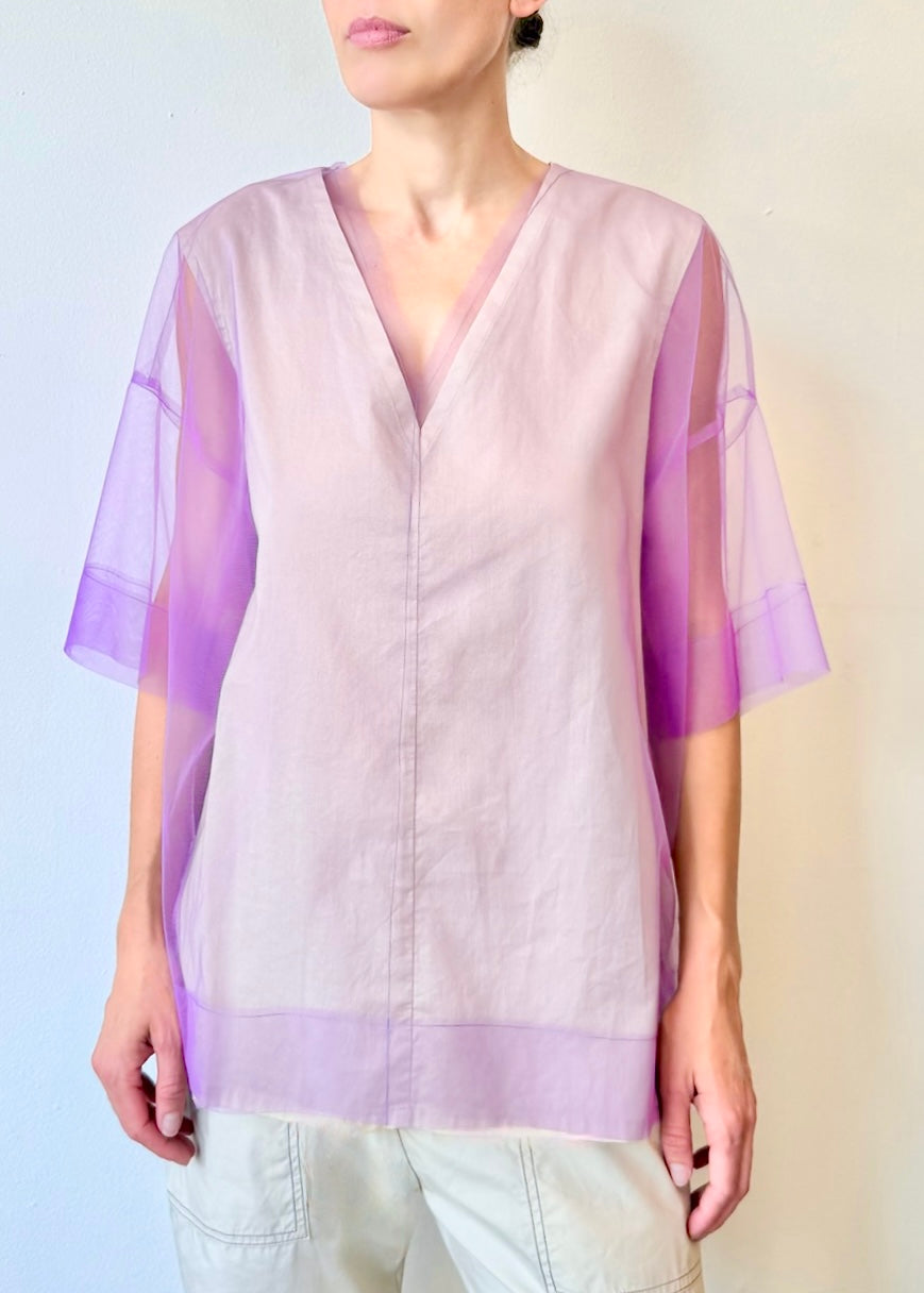 Short Sleeve Tulle Tee
