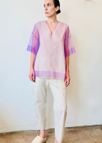 Short Sleeve Tulle Tee