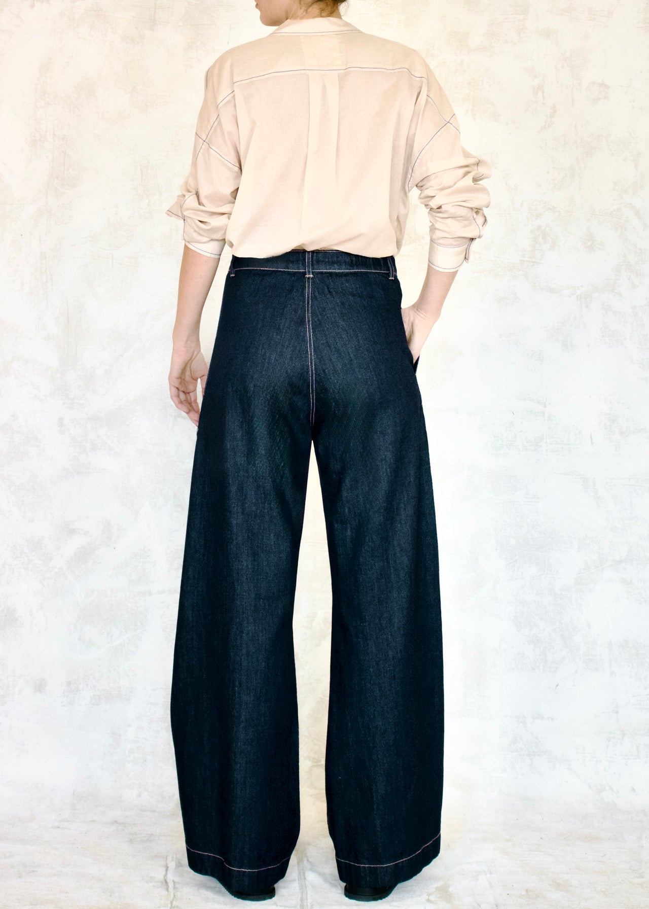 Indigo Denim Deck Pant Front