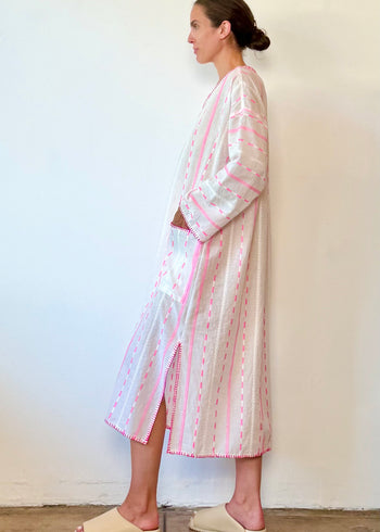 Striped Cotton Poet Caftan