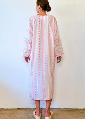 Striped Cotton Poet Caftan