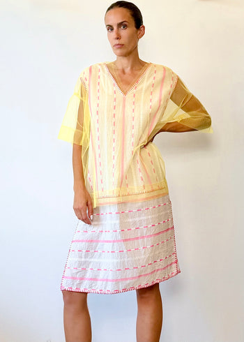 Striped Cotton Sheath Dress