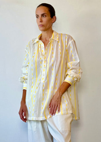 Embroidered Stripe Agnes Shirt