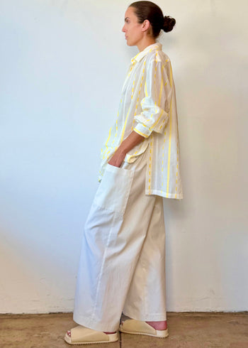 Embroidered Stripe Agnes Shirt