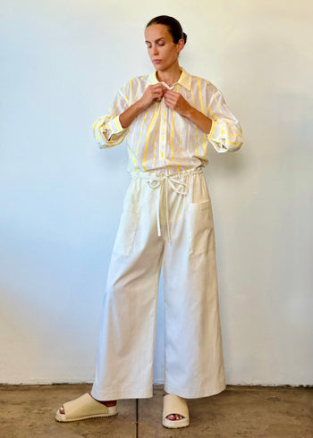 Embroidered Stripe Agnes Shirt