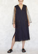 Tulle Lanatus Dress over Cotton-tencel Indigo Sheath Slip dress front