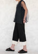 black pepper tulle harvest top over black v-neck camisole side view