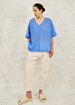 Pullstring harvest top blue front
