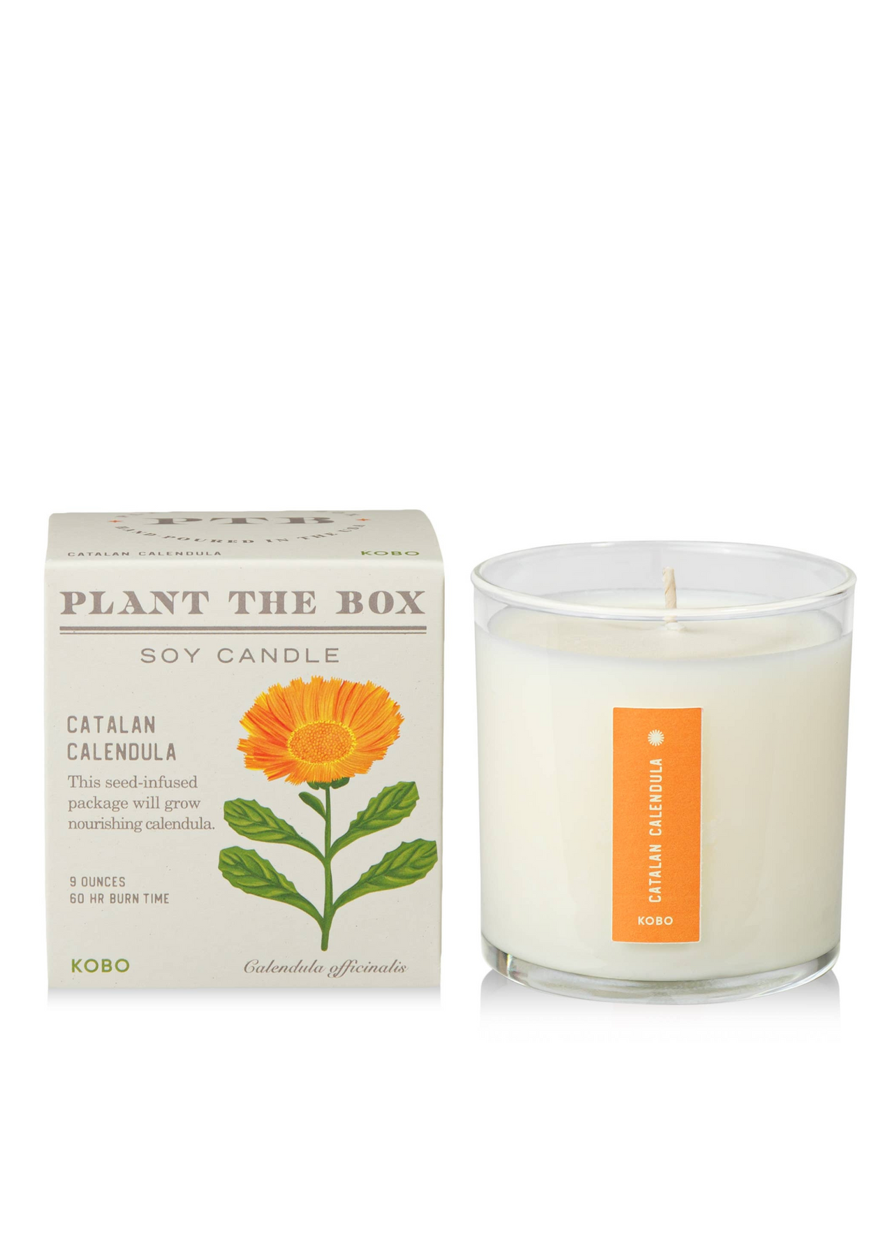 Catalan calendula candle with package