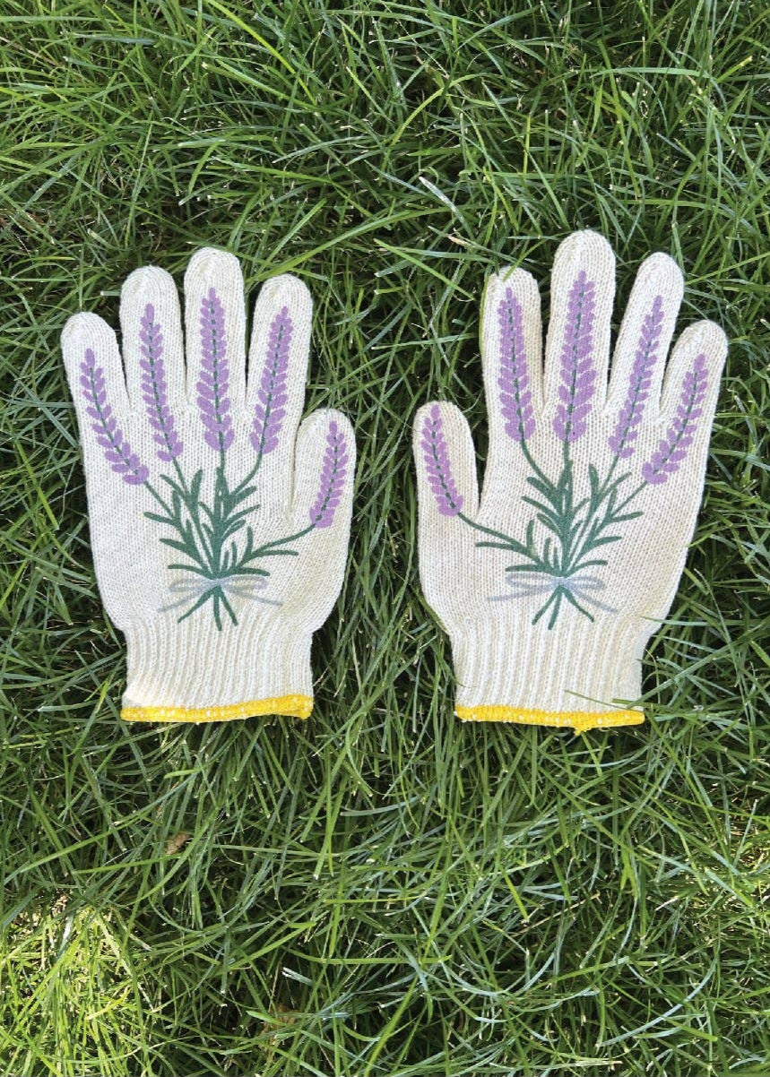 gardening gloves knit plant graphic