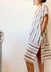 Praia Grey Stripe Cotton Caftan