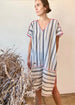 Praia Grey Stripe Cotton Caftan