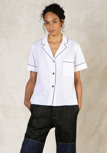 white poplin artesima shirt front