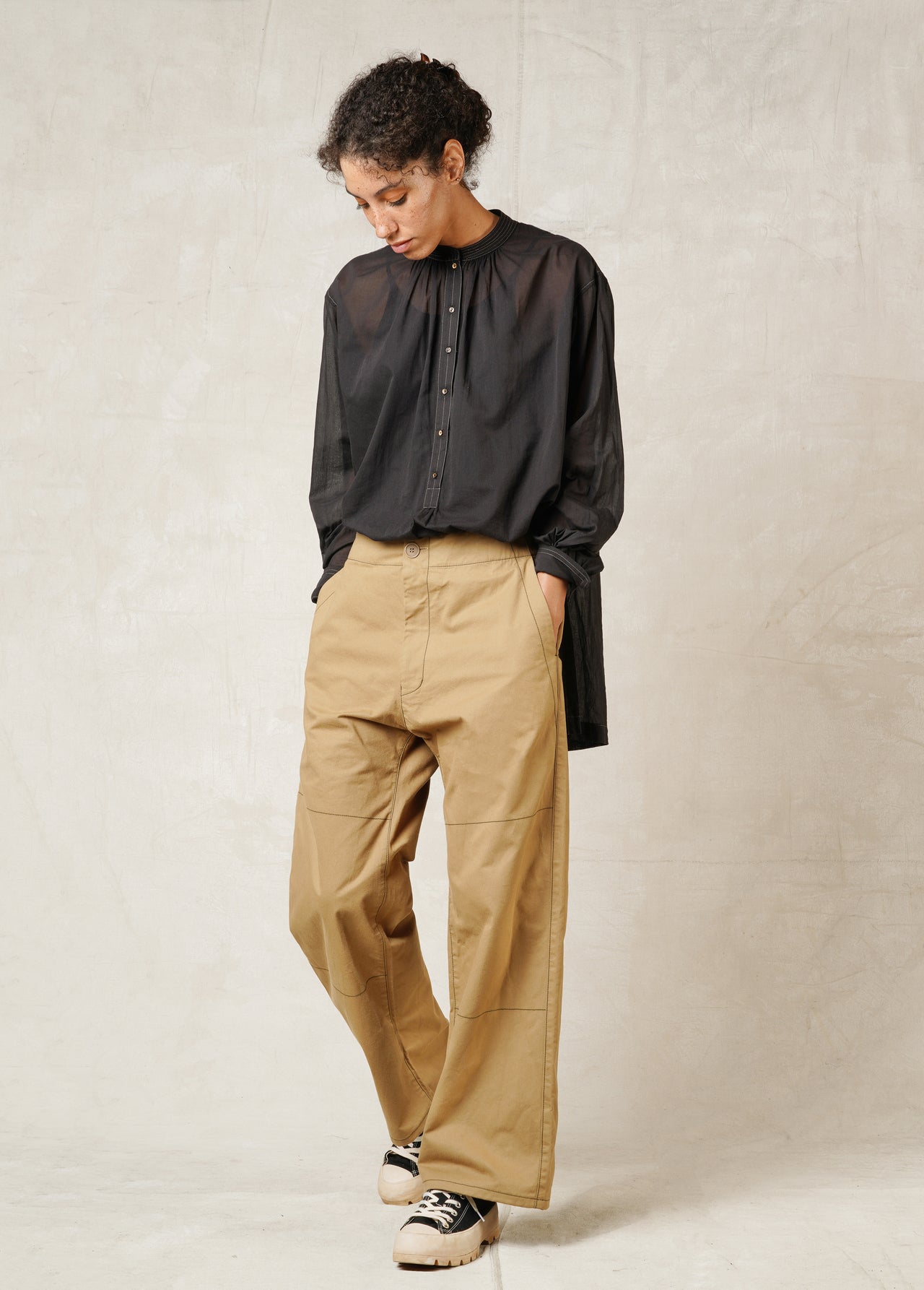 artist pant walnut front
