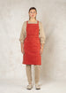Pomegranate colored workers apron front
